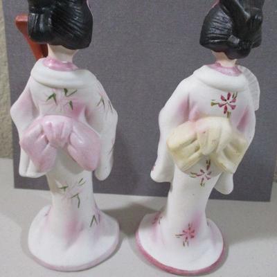 Lot of 2 Vintage Original Wellington Collection Porcelain Geisha Dolls