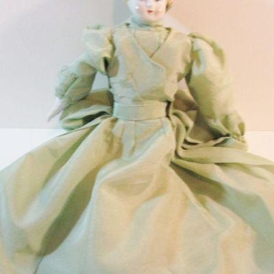 14" Vintage Blonde Ethel Type China Doll Blue Painted Eyes 