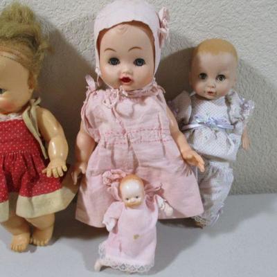 Lot of 4 Baby Dolls CIRCA 50's -70's 