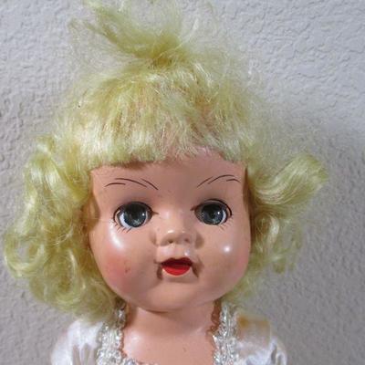 Vintage Blonde Hard Plastic Ideal Type Doll Unknown 13
