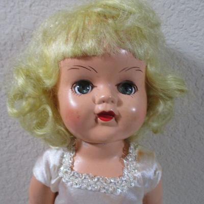 Vintage Blonde Hard Plastic Ideal Type Doll Unknown 13