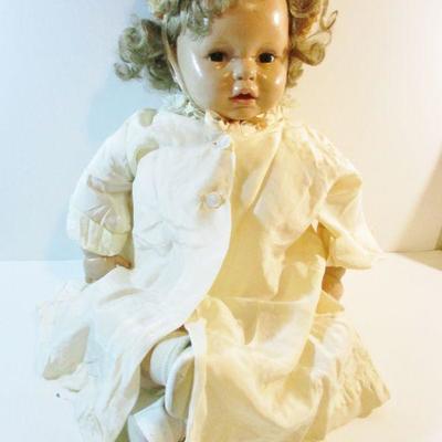 Vintage 26" Artist 1989 Dimple Type Doll. Brown Eyes 