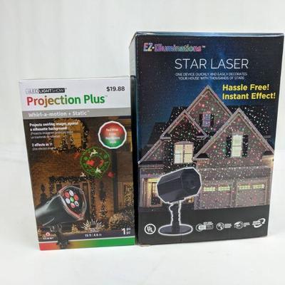 Projection Lights, Whirl-a-motion + Static & Star Laser - New