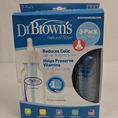 Dr Brown's Natural Flow Bottles, 3 Pack/8oz - New