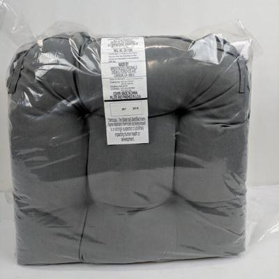 Set of 4 Grey Seat Cushions - New