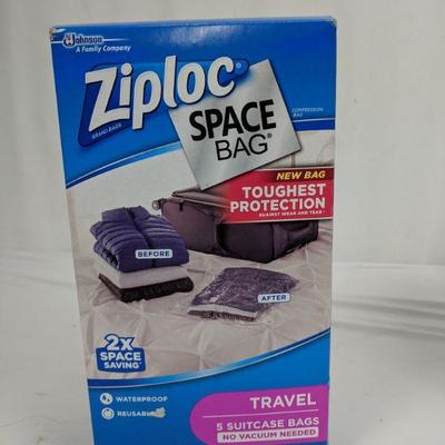 Household Storage, Ziploc Space Bag Travel 18 pc Rubbermaid Easy Find Lids - New