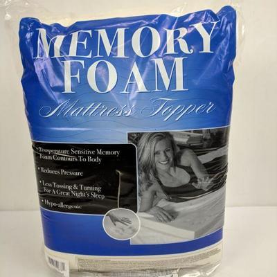 Twin Memory Foam Mattress Topper - New