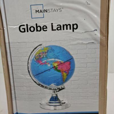 Globe Lamp, 11.8 H x 7.8 