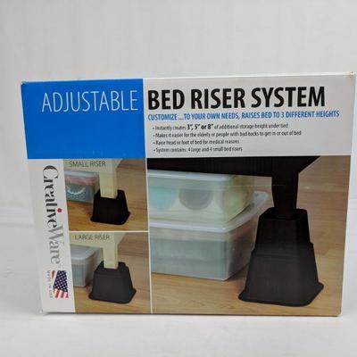 Adjustable Bed Riser System, Creates 3-8
