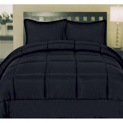 Queen Black Comforter, Down Alternative, Sweet Home Collection - New
