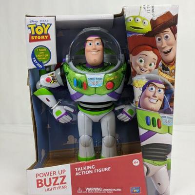 Power Up Buzz Lightyear, Talking Action Figure, Toy Story, Disney - New