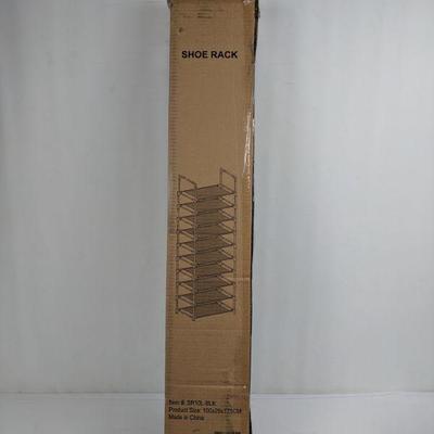 Shoe Rack, 100x29x175cm, Black - New