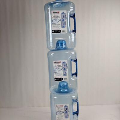 3/3 Gallon Stackable Water Bottles, American Maid, Qty 3 - New