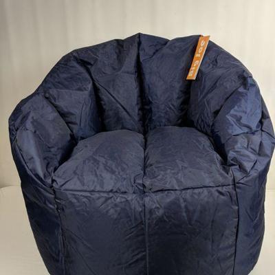 Big Joe Bean Bag Seat, Navy, Milano, 32 L x 28 W x 25 H - New