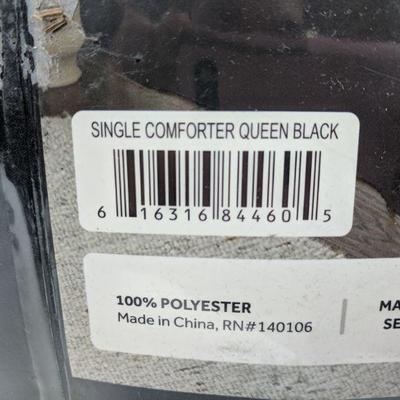 Queen Black Comforter, Down Alternative, Sweet Home Collection - New