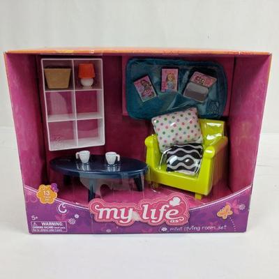 My Life, Mini Living Room Set ( 13 pc Set), Travel Play Set (1 pc Set) - New