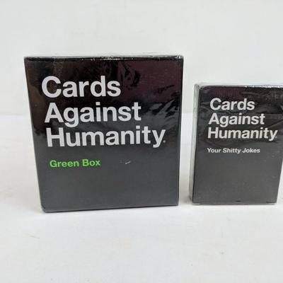 Cards Against Humanity Green Box & Cards Against Humanity Your Sh*ty Jokes - New
