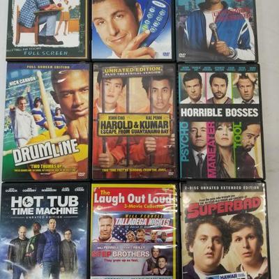 9 Comedy DVDs: Billy Madison -to- Superbad