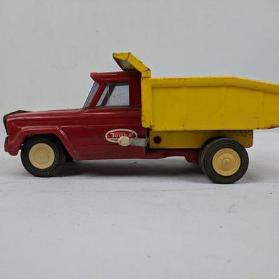 Vintage Red & Yellow Tonka Dump Truck Pressed Steel