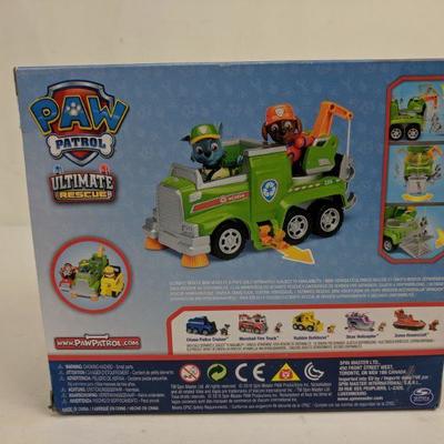 paw patrol ultimate rescue rocky recycling truck