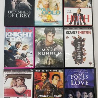 9 Action/Adventure DVDs: Fifty Shades of Grey -to- Why Do Fools Fall In Love