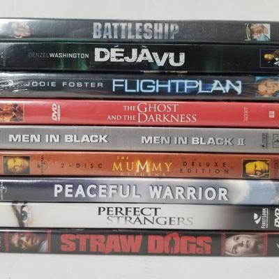 9 Action/Adventure DVDs: Battleship -to- Straw Dogs
