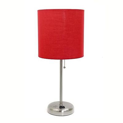Red Stick Lamp W/Charging Outlet - New