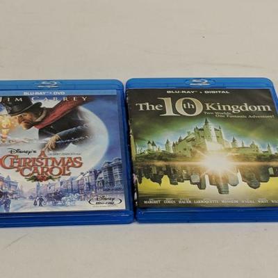 2 Open Blu-Ray, Disney's A Christmas Carol & The 10th Kingdom, Open - New