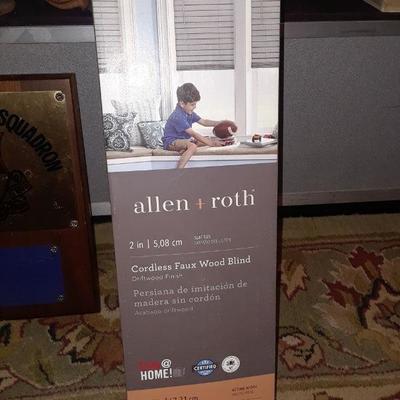 WOOD BLINDS NEW 26.5 X 67.5 BY ALLEN AND ROTH