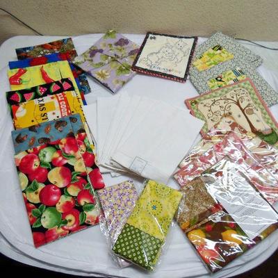 Lot of Handmade Pot Holders,Bread warmers,and Napkins