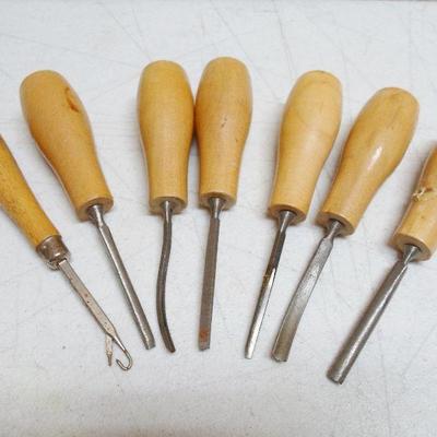 Lot of Leather or Wood Tools