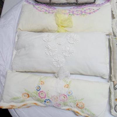 Lot of Vintage Handmade Small Pillows