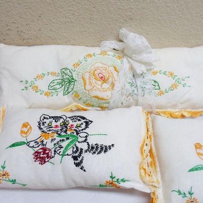 Lot of Vintage Handmade Small Pillows