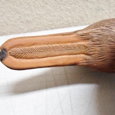 Vintage Wood Decoy Duck Signed.