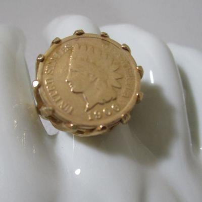 18kt HGE 1906 Ring Coin Size 101/2