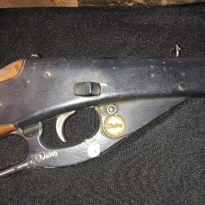 Daisy BB Gun, Antique ca 1880's Non Working rusted solid Shot Gun, Rifle Case