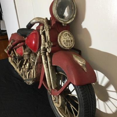 Red Hanging Motorcycle with Lights
