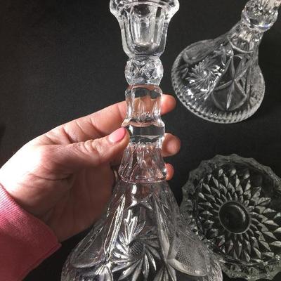 Crystal Candle Holders & Crystal Ash Tray