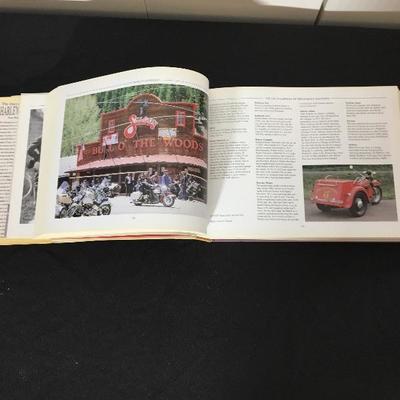 Harley Davidson Hardcover book, telephone, mug and collector bike
