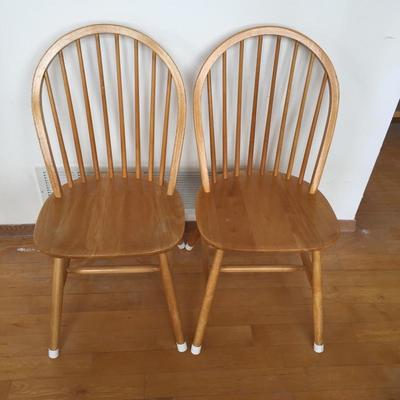 Lot 93 - Pair of Pine Chairs with Pillows