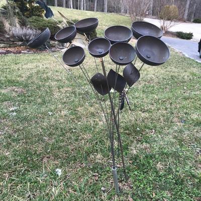 Lot 101 - Metal Garden Art and Iron Baskets