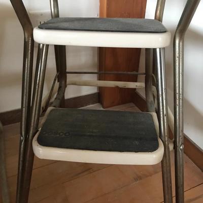 Lot 35 - Vintage Childâ€™s Table, Chair, and Stool