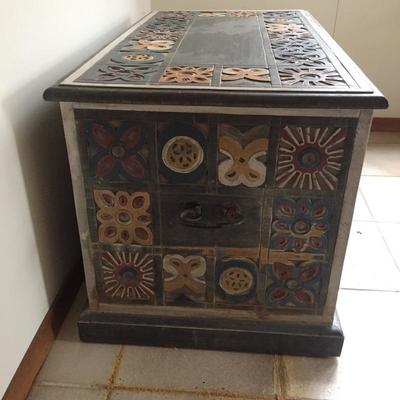 Lot 1 - Colorful Wooden Trunk