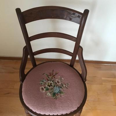 Lot 57 - Antique Chair with Needlepoint Seat