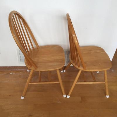 Lot 93 - Pair of Pine Chairs with Pillows