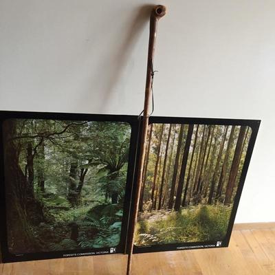Lot 6 - Walking Stick and Posters