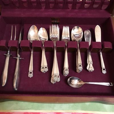 Lot 48 - 1847 Rogers Bros Silverware and Box 