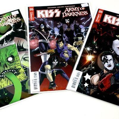 KISS Army of Darkness #05 - 3 Different Variant Covers 2018 Dynamite Comics