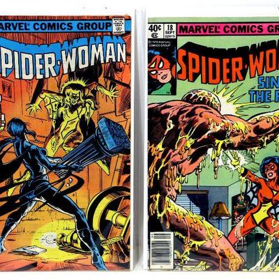 SPIDER-WOMAN #16 #18 Bronze Age Comic Books 1979 Marvel Comics