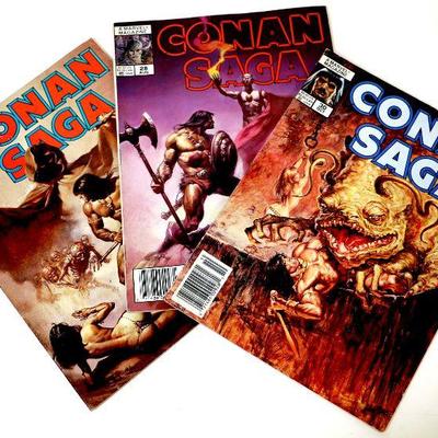Vintage CONAN SAGA Magazines Lot of 20 Marvel Comics 1987-1993